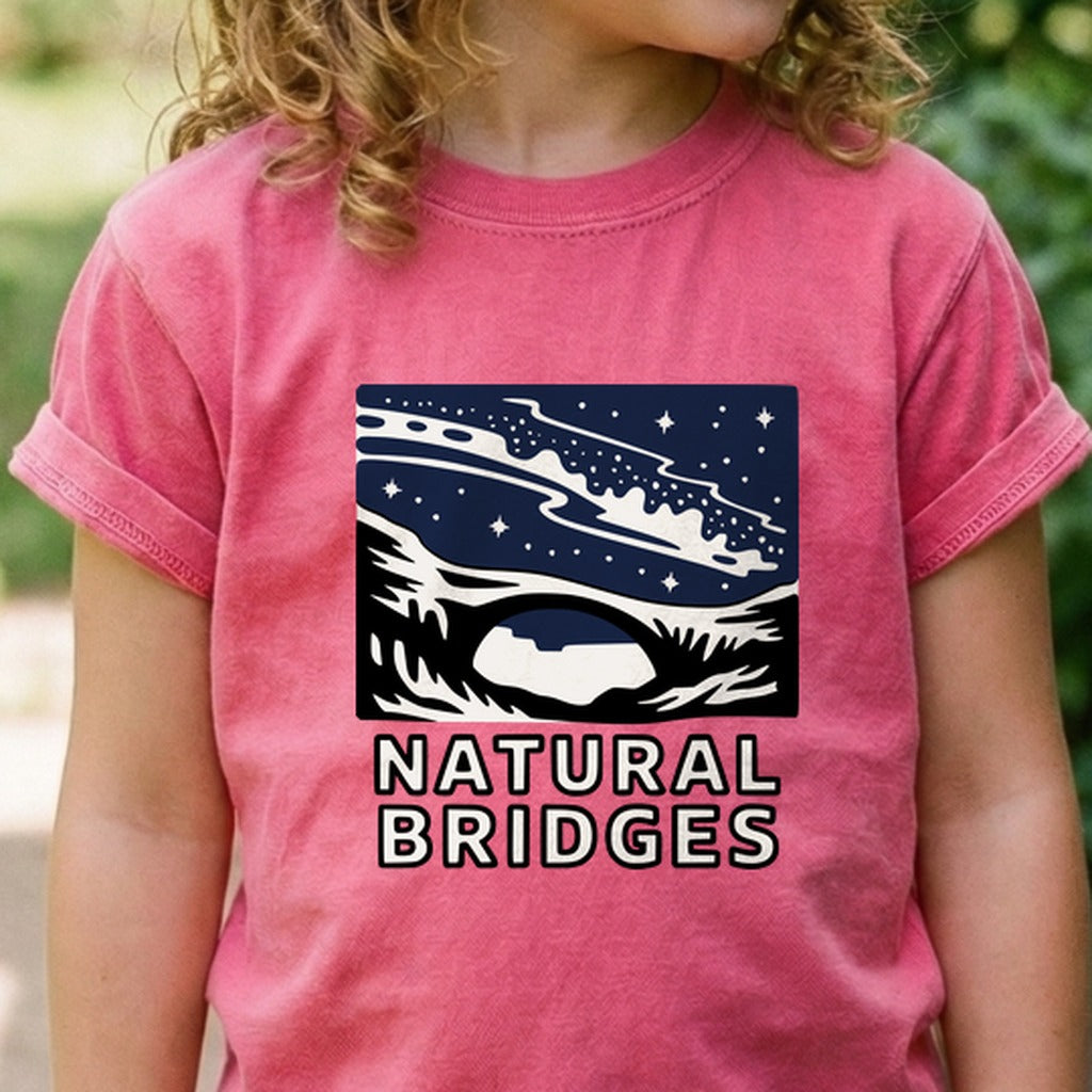 Natural Bridges National Monument at Night Kids Cotton T-Shirt