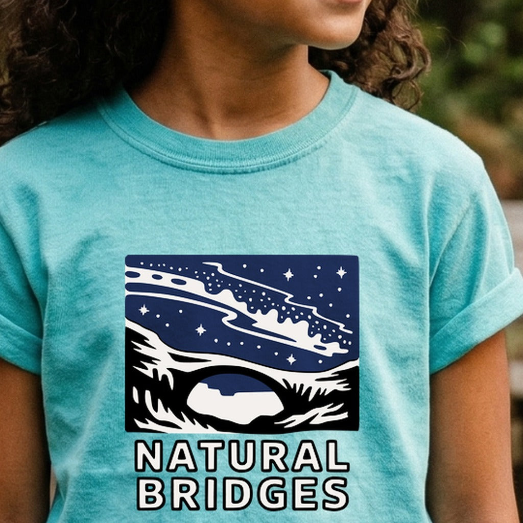 Natural Bridges National Monument at Night Kids Cotton T-Shirt