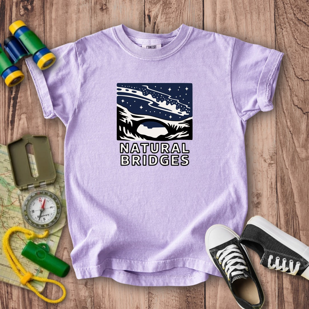 Natural Bridges National Monument at Night Kids Cotton T-Shirt
