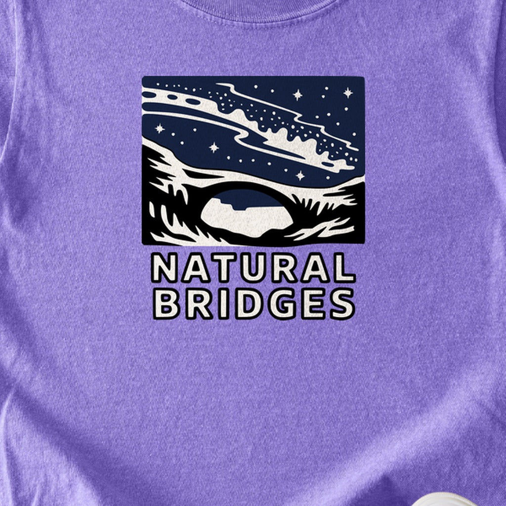 Natural Bridges National Monument at Night Kids Cotton T-Shirt