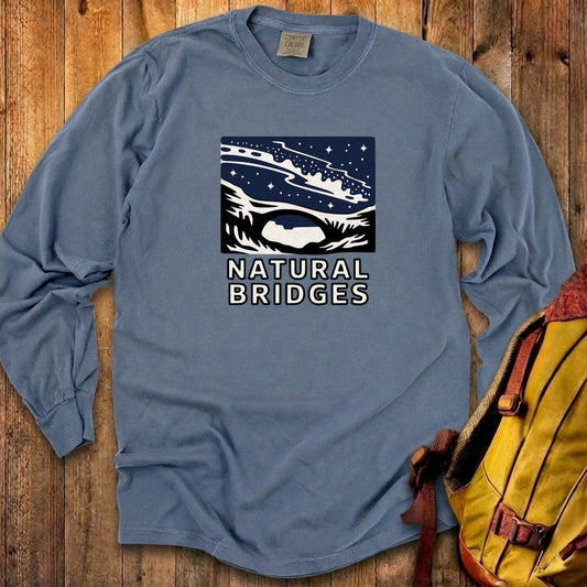 Natural Bridges National Monument at Night Cotton Long Sleeve