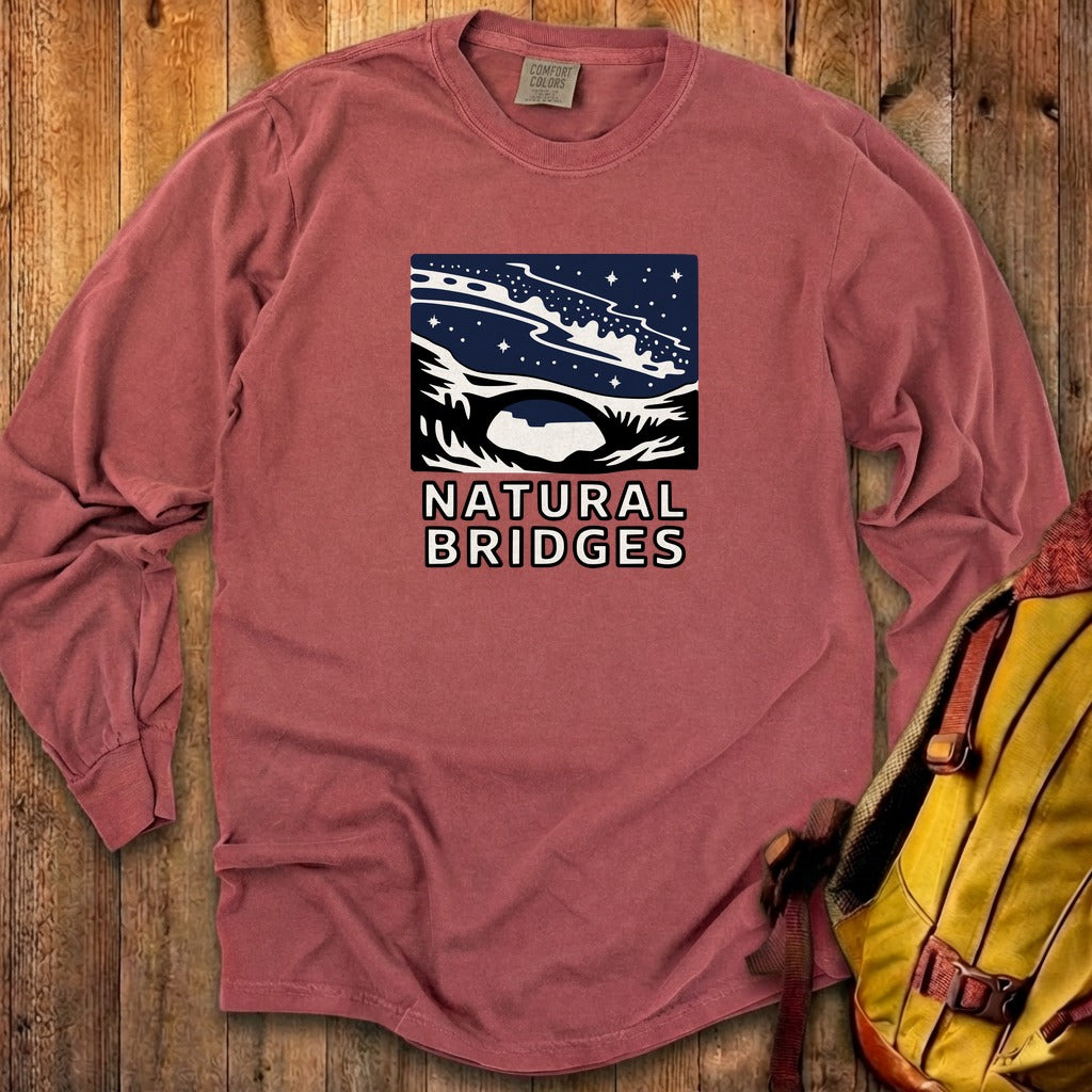 Natural Bridges National Monument at Night Cotton Long Sleeve