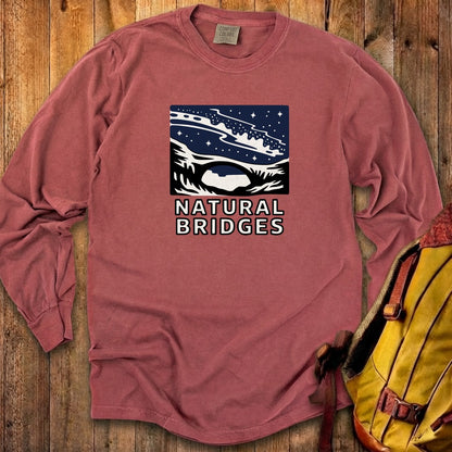 Natural Bridges National Monument at Night Cotton Long Sleeve
