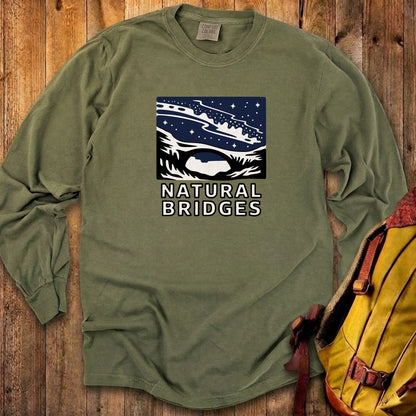Natural Bridges National Monument at Night Cotton Long Sleeve