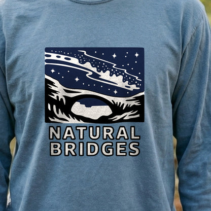 Natural Bridges National Monument at Night Cotton Long Sleeve