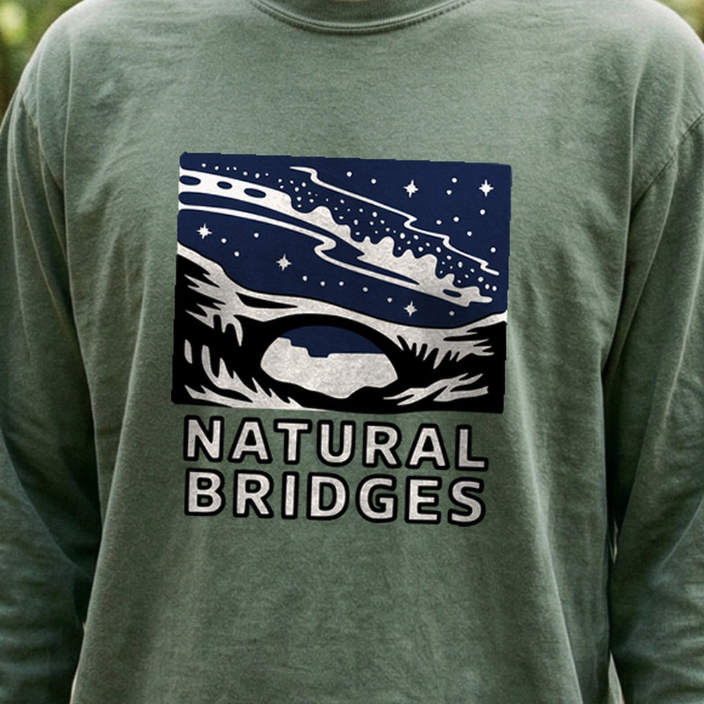 Natural Bridges National Monument at Night Cotton Long Sleeve