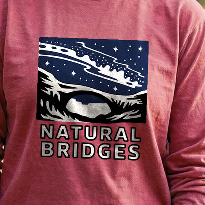 Natural Bridges National Monument at Night Cotton Long Sleeve