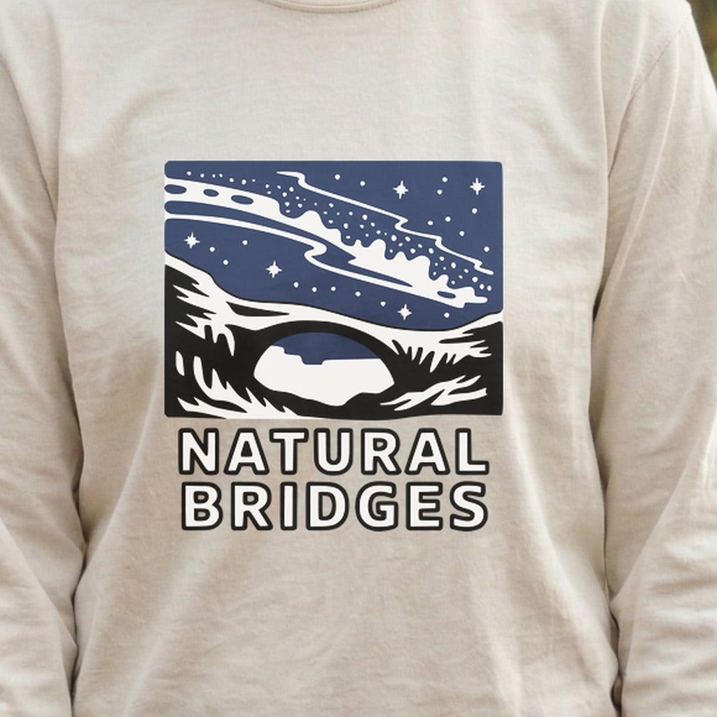 Natural Bridges National Monument at Night Cotton Long Sleeve