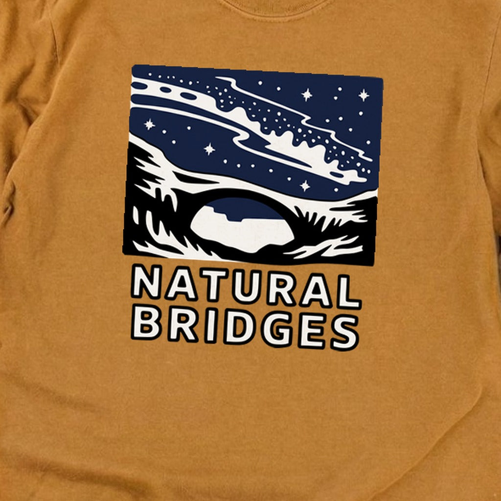Natural Bridges National Monument at Night Cotton Long Sleeve