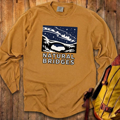 Natural Bridges National Monument at Night Cotton Long Sleeve