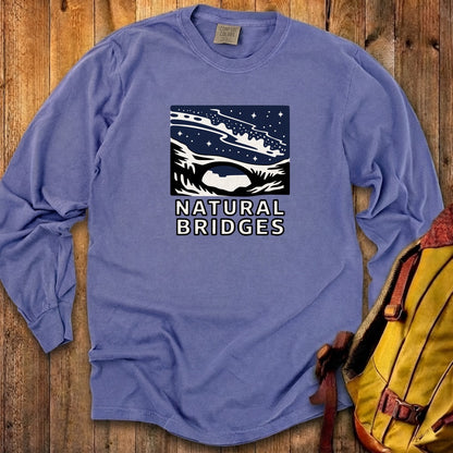 Natural Bridges National Monument at Night Cotton Long Sleeve