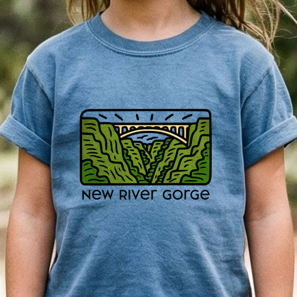 New River Gorge National Park Kids Cotton T-Shirt