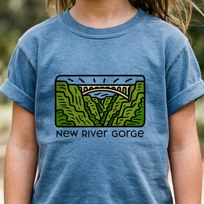 New River Gorge National Park Kids Cotton T-Shirt