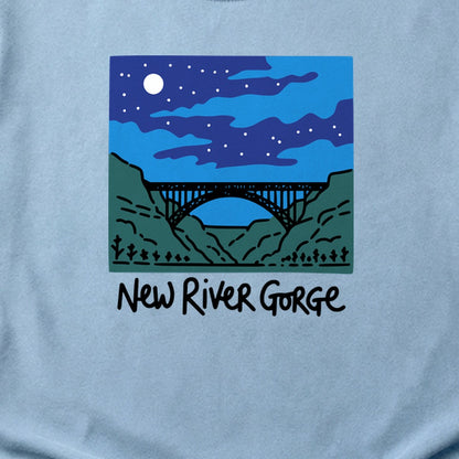 New River Gorge at Night Cotton T-Shirt