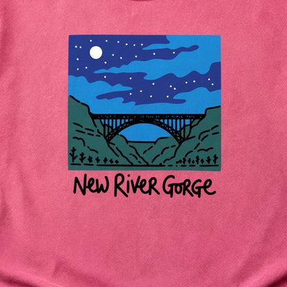 New River Gorge at Night Cotton T-Shirt