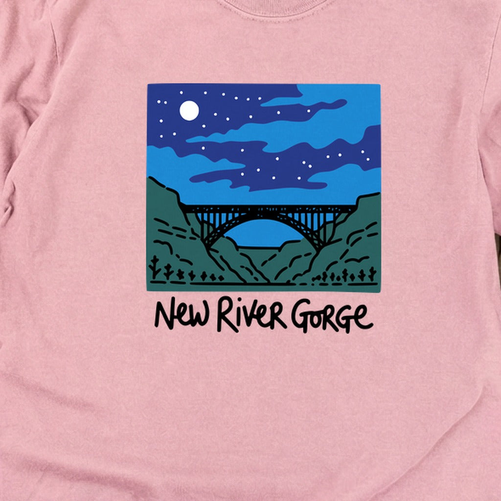 New River Gorge at Night Cotton Long Sleeve