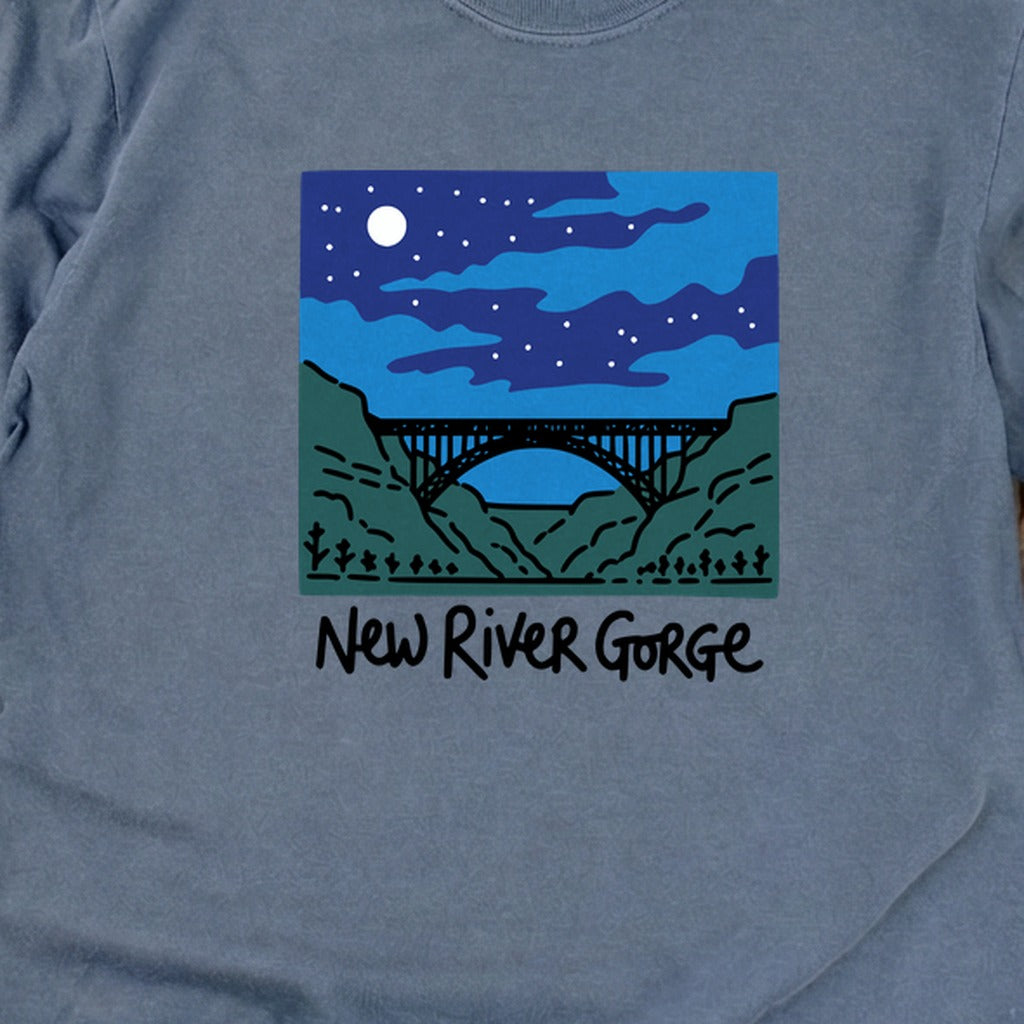 New River Gorge at Night Cotton Long Sleeve