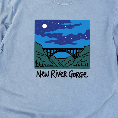 New River Gorge at Night Cotton Long Sleeve