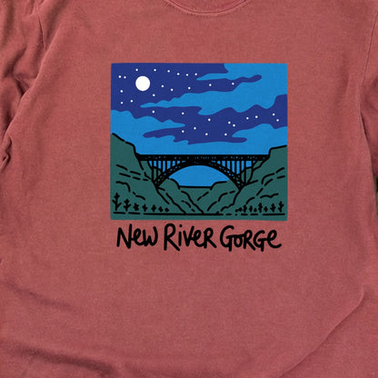 New River Gorge at Night Cotton Long Sleeve