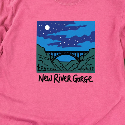 New River Gorge at Night Cotton Long Sleeve