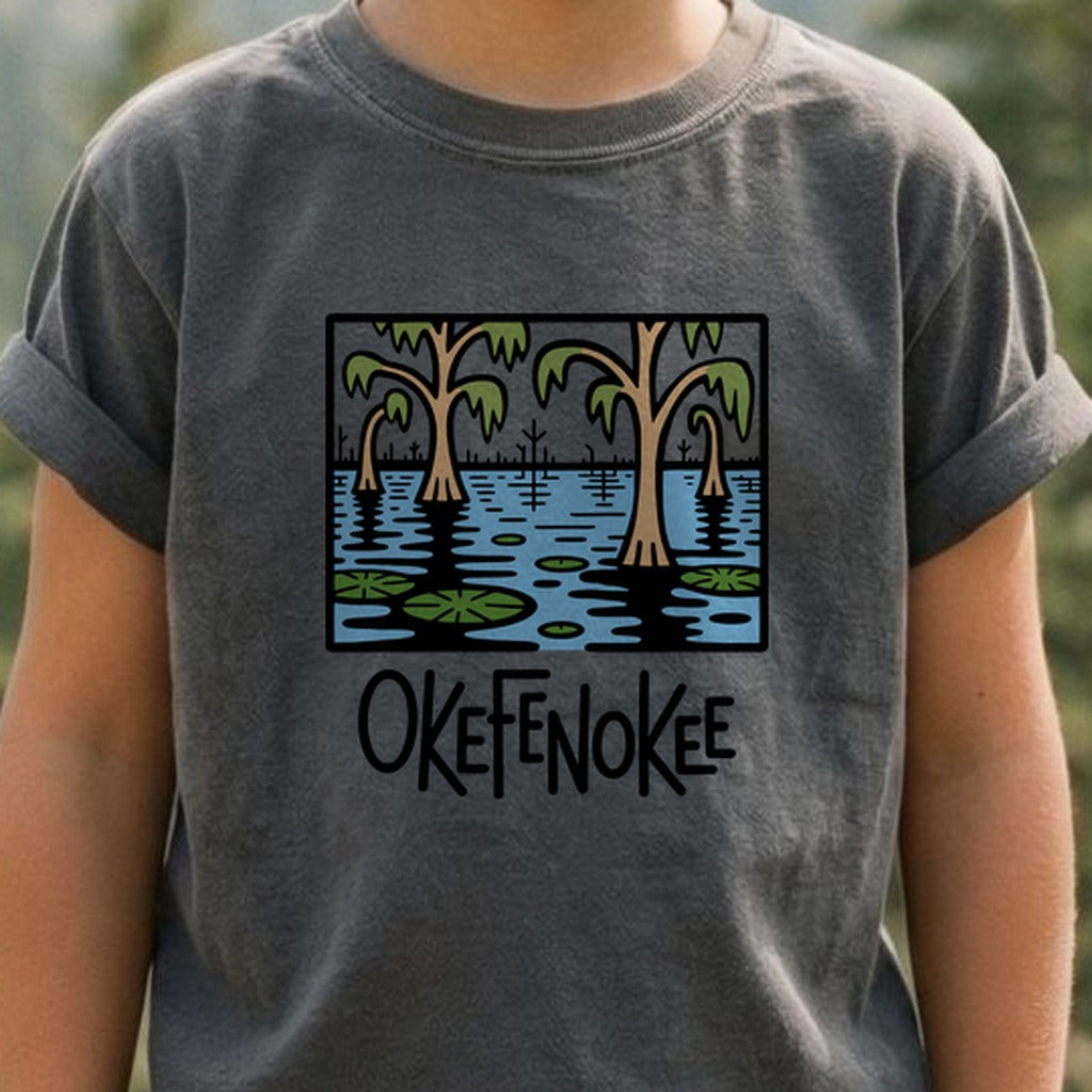 Okefenokee National Wildlife Refuge Kids Cotton T-Shirt