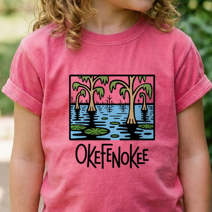 Okefenokee National Wildlife Refuge Kids Cotton T-Shirt