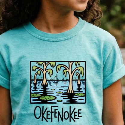 Okefenokee National Wildlife Refuge Kids Cotton T-Shirt