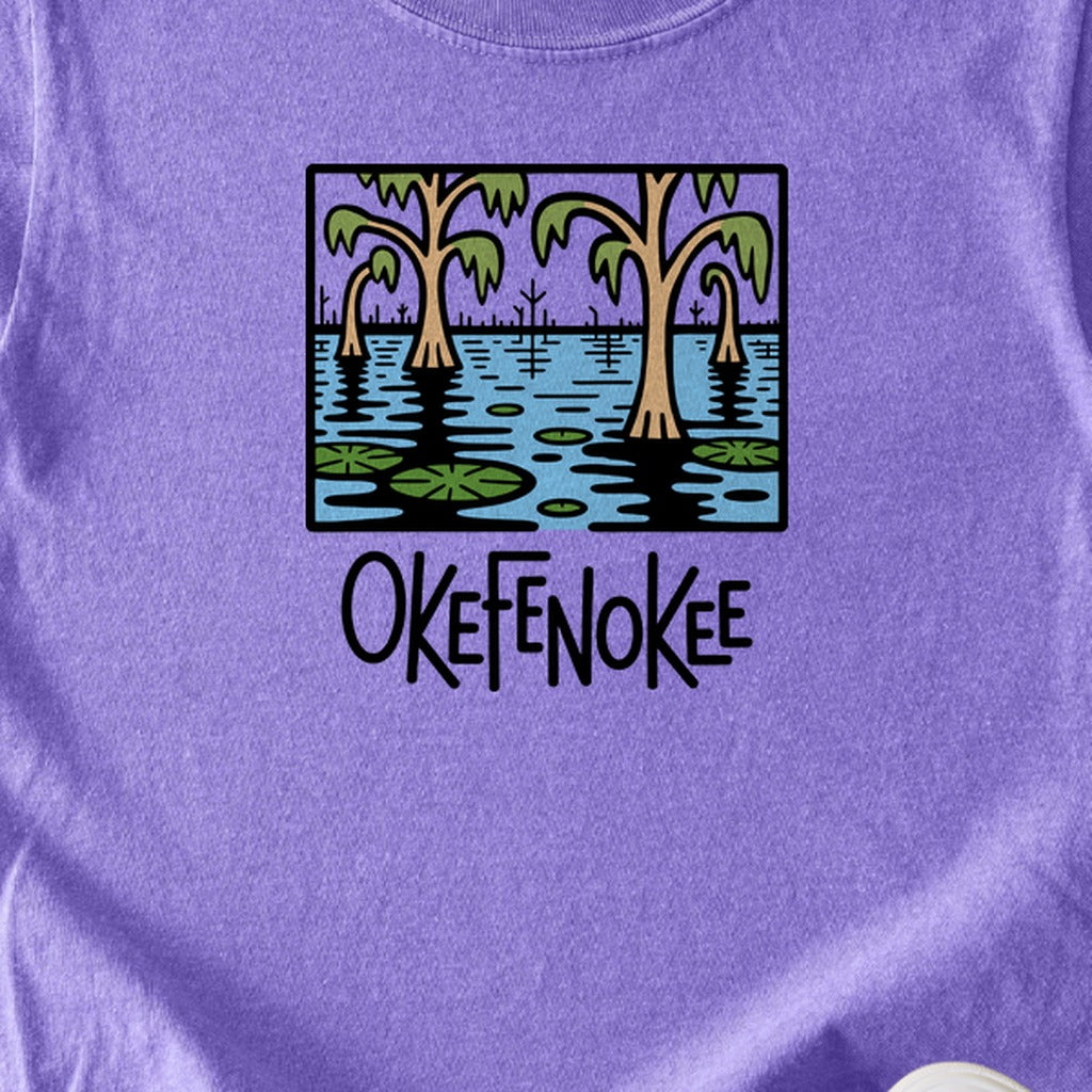 Okefenokee National Wildlife Refuge Kids Cotton T-Shirt