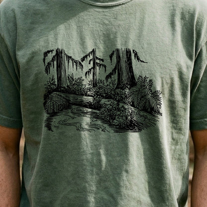 Olympic Line Drawing Cotton T-Shirt