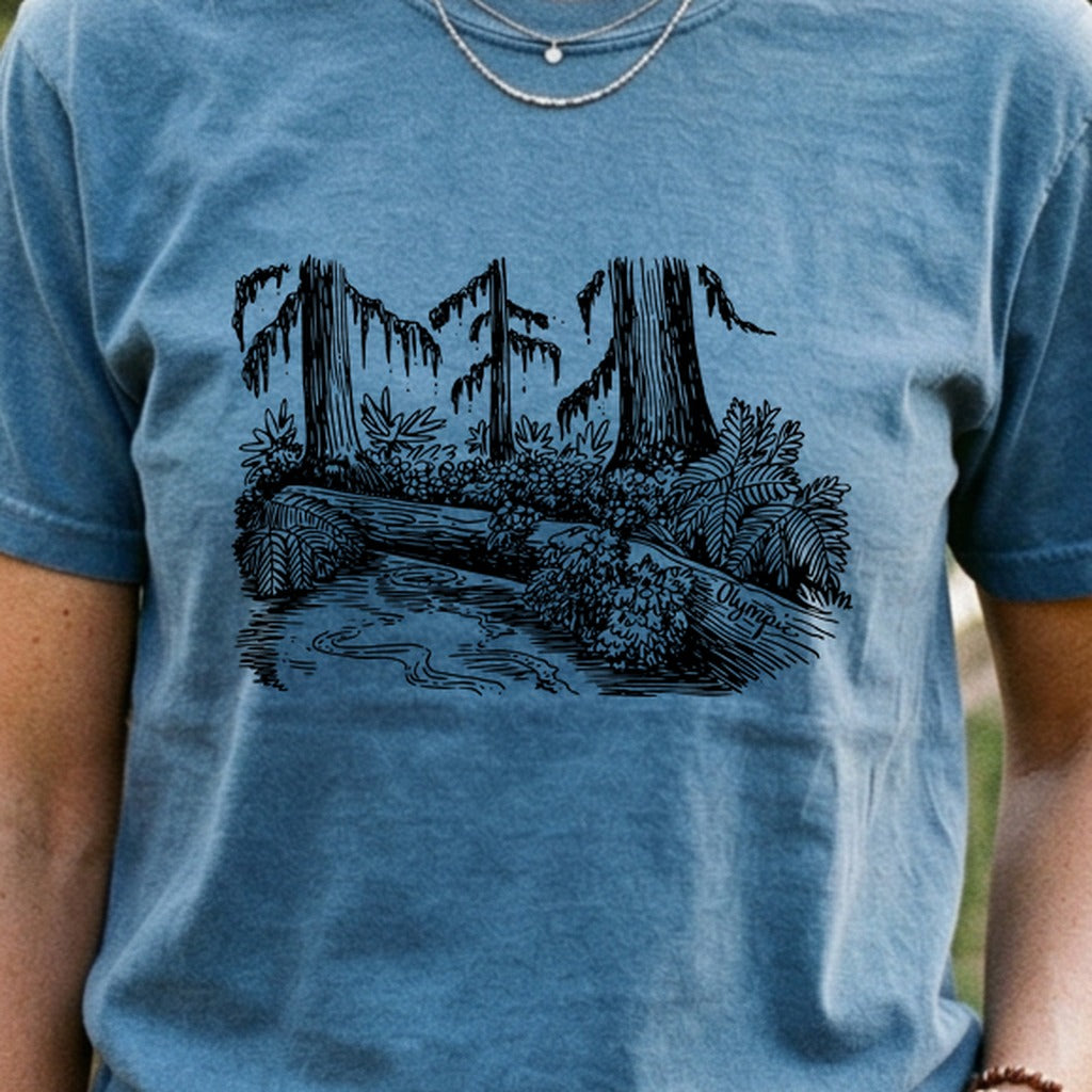 Olympic Line Drawing Cotton T-Shirt
