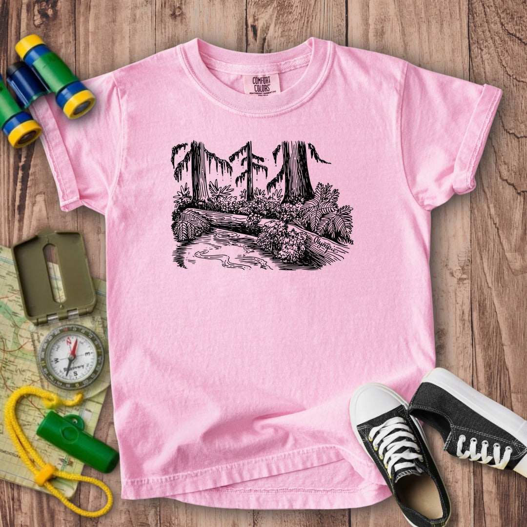 Olympic Line Drawing Kids Cotton T-Shirt