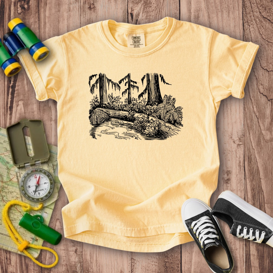 Olympic Line Drawing Kids Cotton T-Shirt