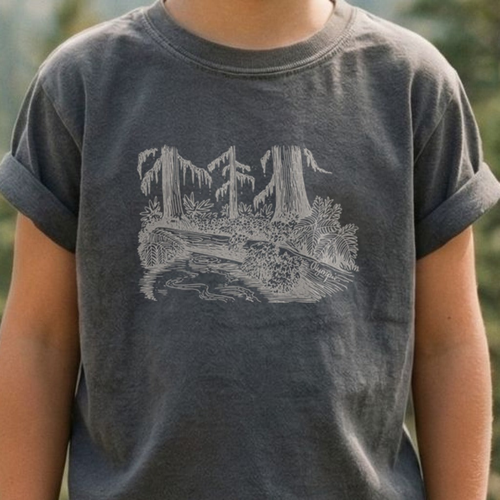 Olympic Line Drawing Kids Cotton T-Shirt