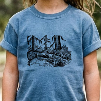 Olympic Line Drawing Kids Cotton T-Shirt