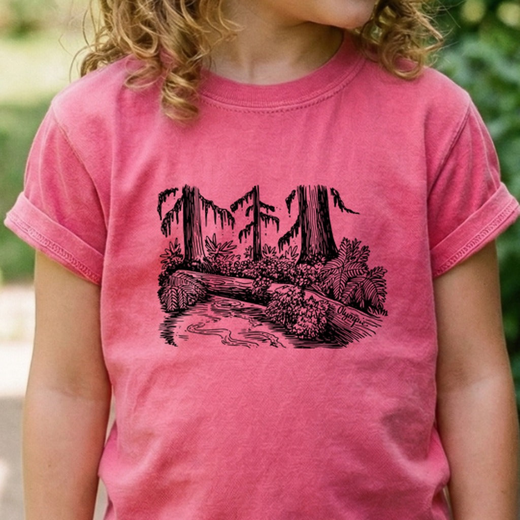 Olympic Line Drawing Kids Cotton T-Shirt