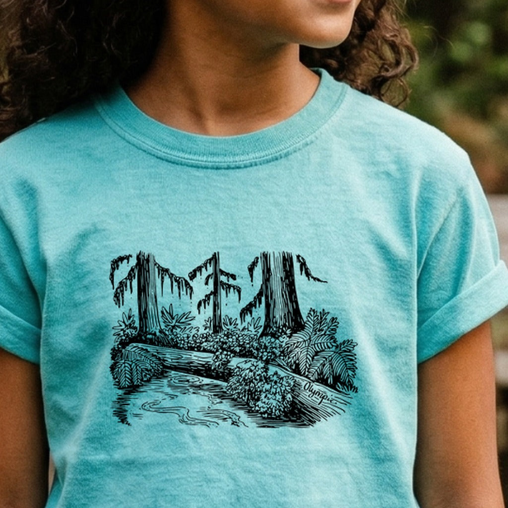 Olympic Line Drawing Kids Cotton T-Shirt