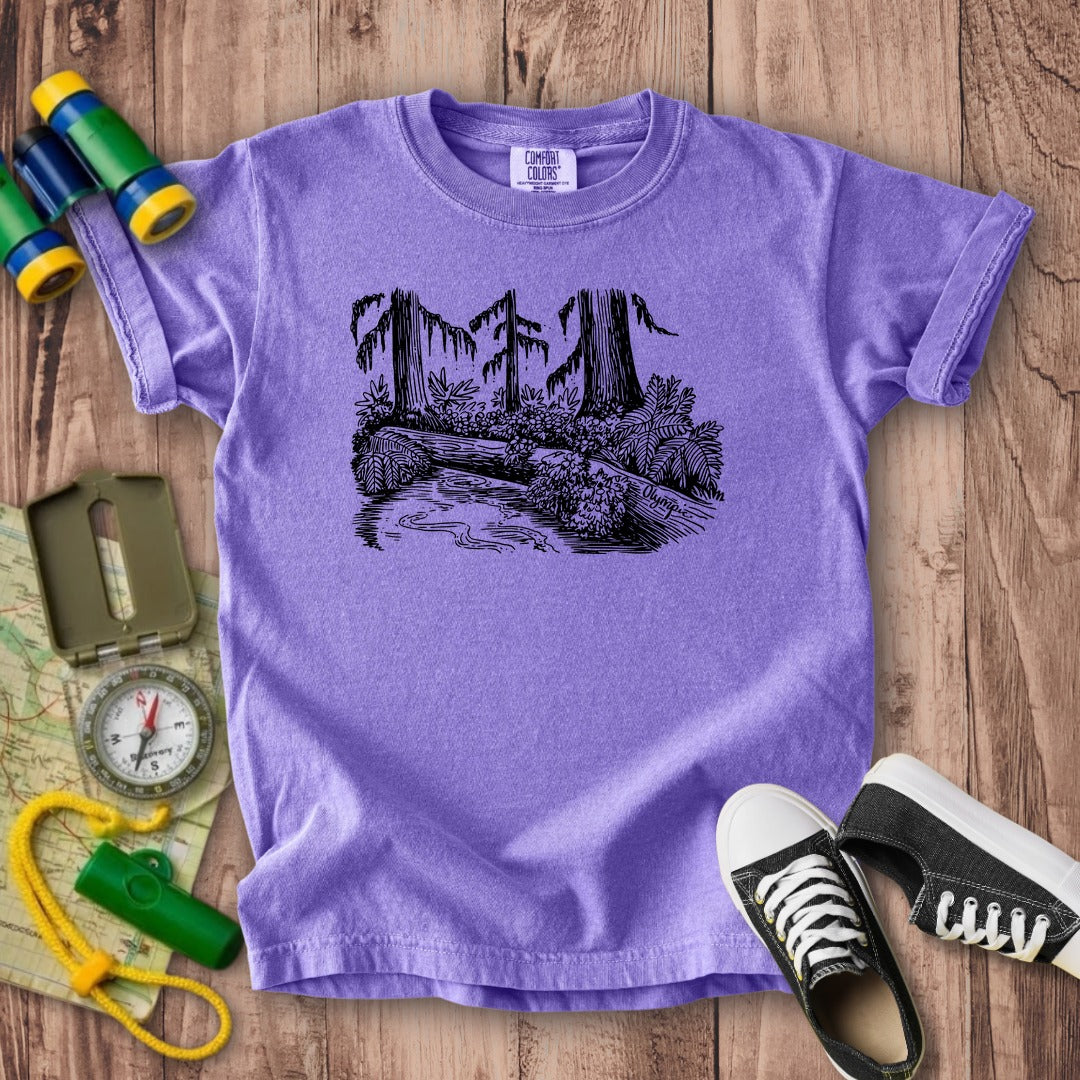Olympic Line Drawing Kids Cotton T-Shirt