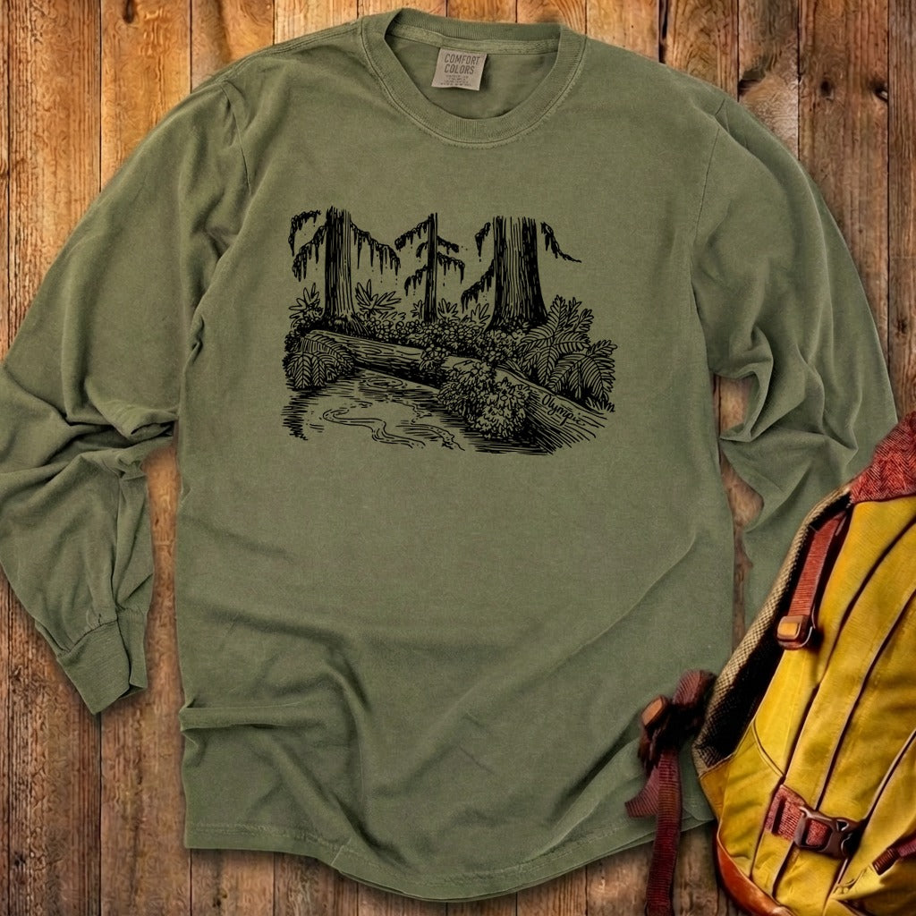 Olympic Line Drawing Cotton Long Sleeve