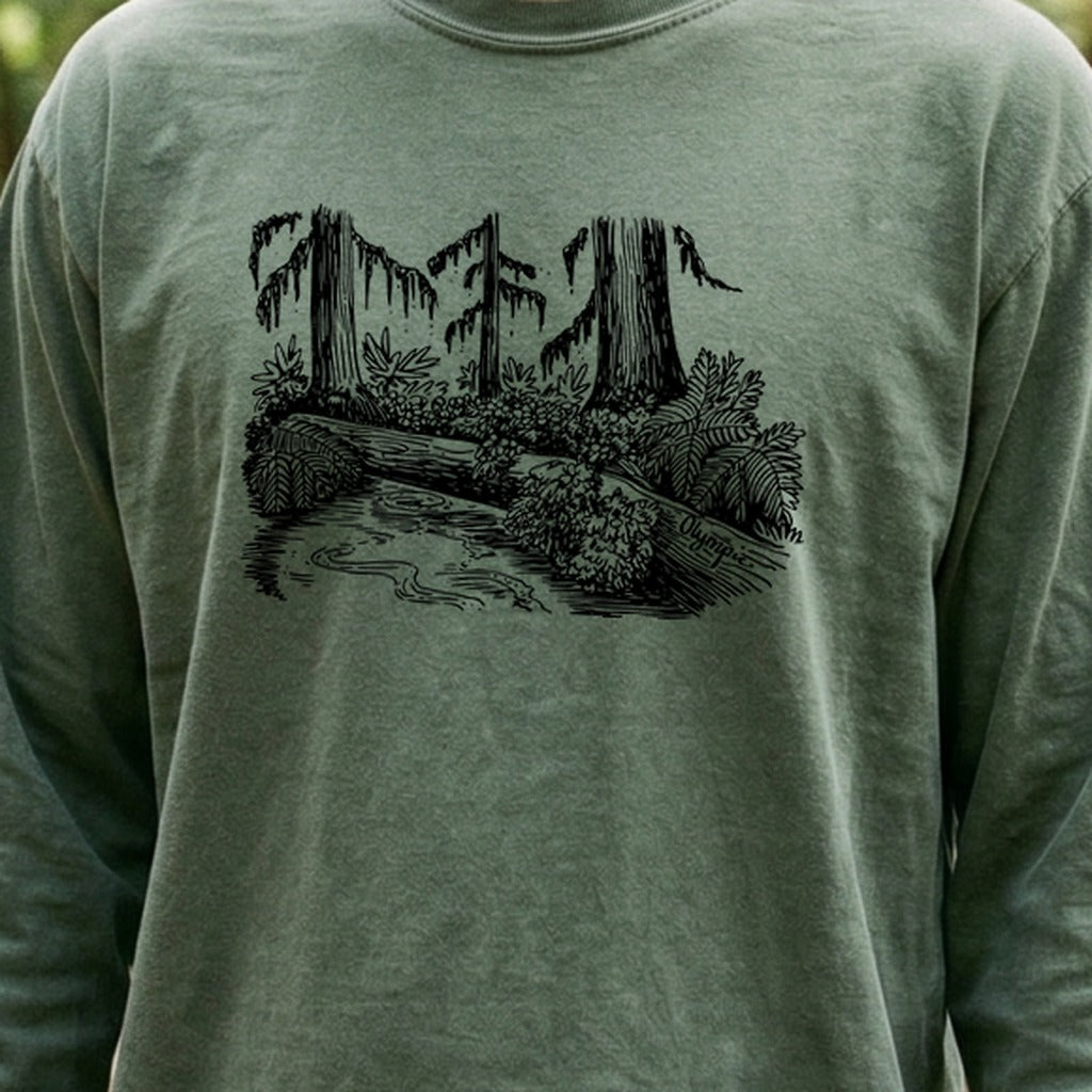 Olympic Line Drawing Cotton Long Sleeve