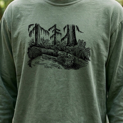 Olympic Line Drawing Cotton Long Sleeve
