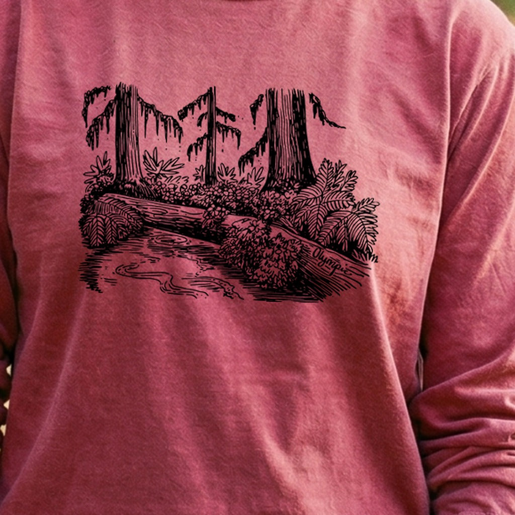 Olympic Line Drawing Cotton Long Sleeve