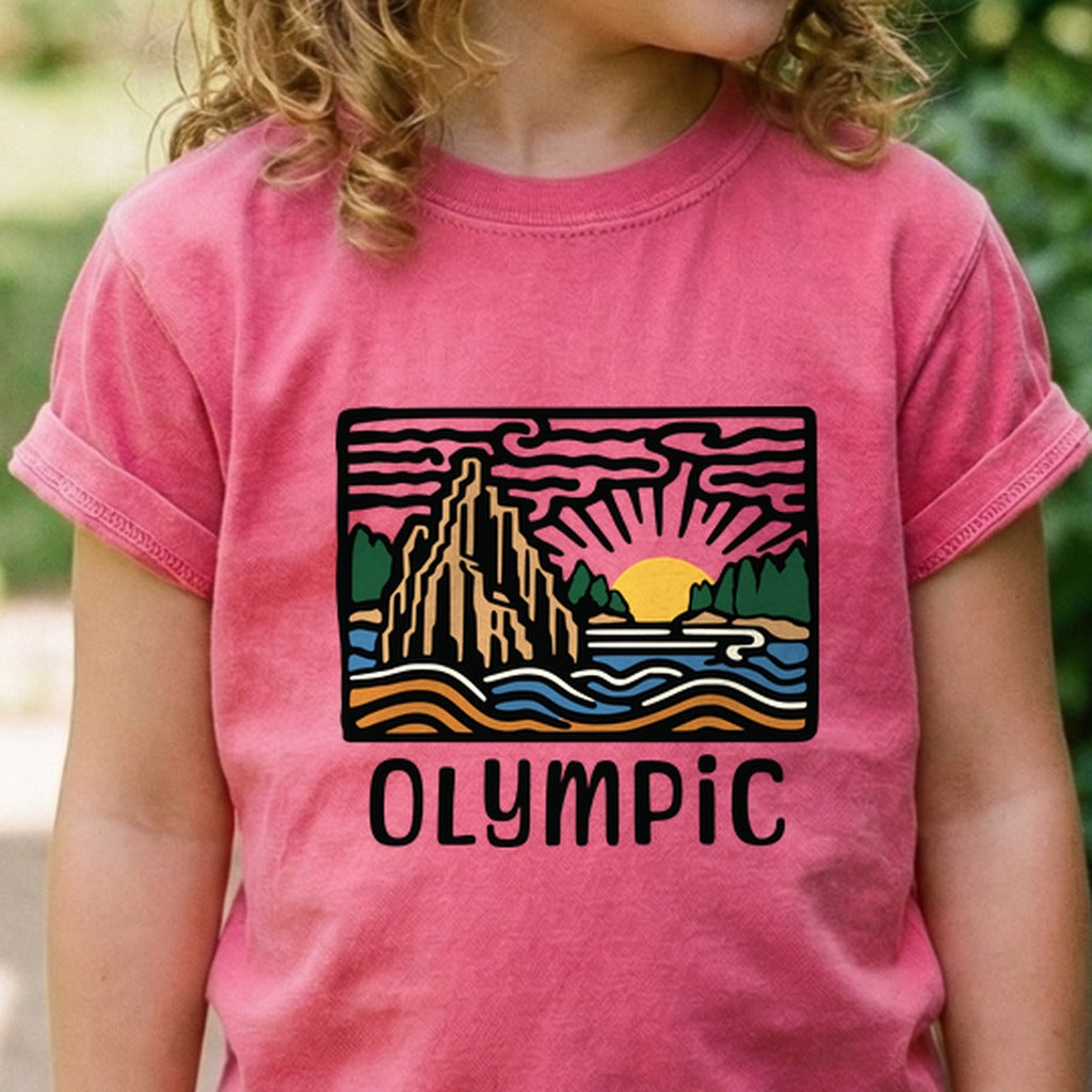 Olympic National Park Kids Cotton T-Shirt