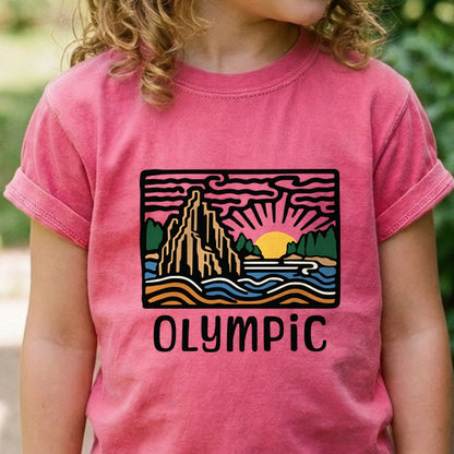 Olympic National Park Kids Cotton T-Shirt