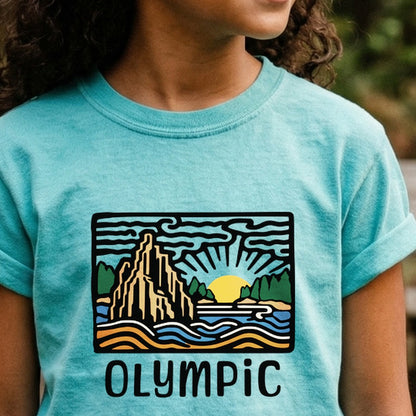 Olympic National Park Kids Cotton T-Shirt