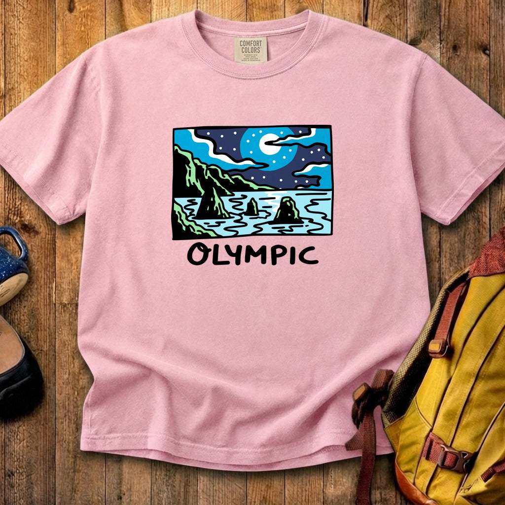 Olympic at Night Cotton T-Shirt