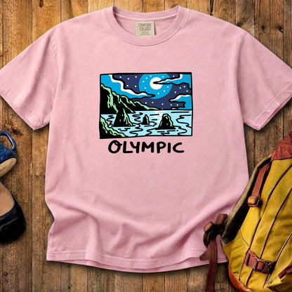 Olympic at Night Cotton T-Shirt