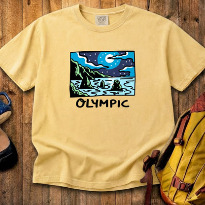 Olympic at Night Cotton T-Shirt
