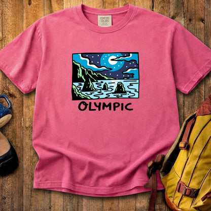 Olympic at Night Cotton T-Shirt
