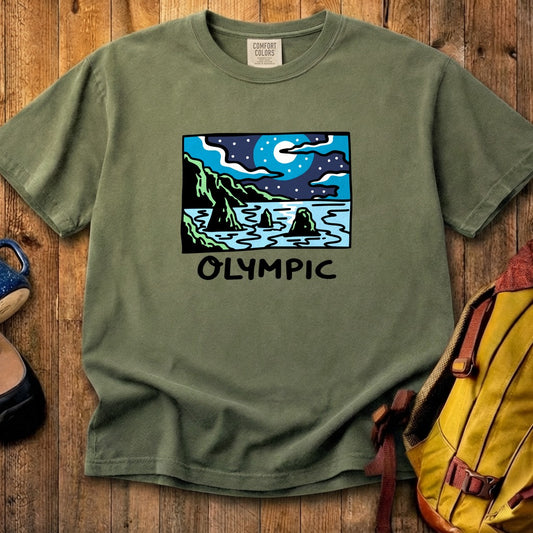 Olympic at Night Cotton T-Shirt