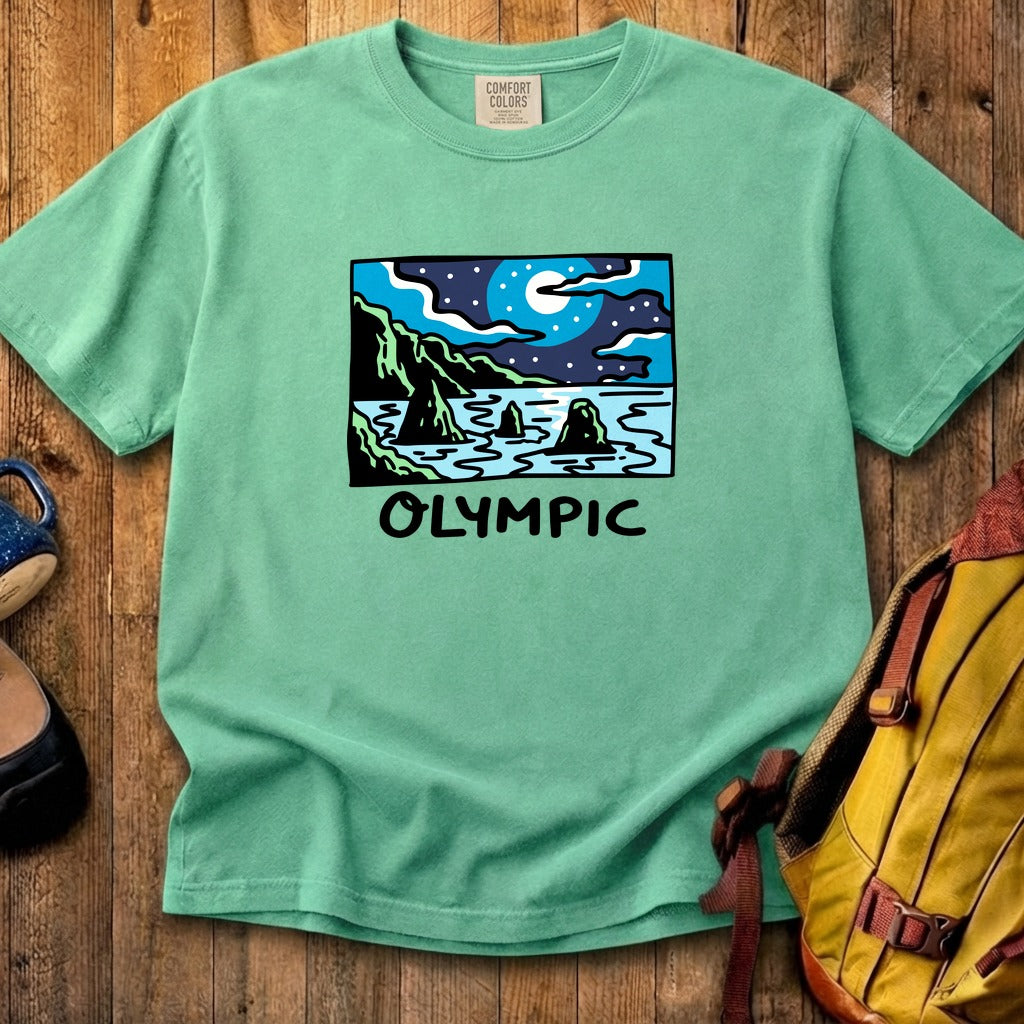 Olympic at Night Cotton T-Shirt